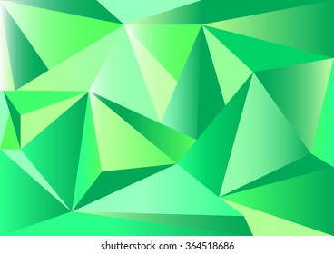  Green low poly design style vector .