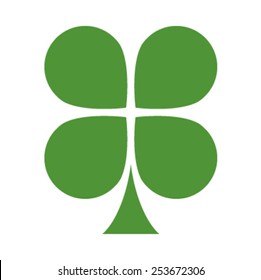 Green Lucky Four Leaf Irish Clover for St. Patrick's Day