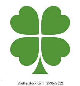 Green Lucky Four Leaf Irish Clover for St. Patrick's Day