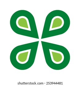 Green Lucky Four Leaf Irish Clover for St. Patrick's Day