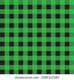 Green Lumberjack Background Vector Design.