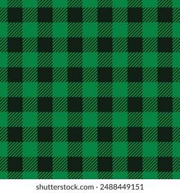 Green Lumberjack Plaid Seamless Pattern vector illustration