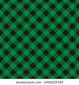 Green Lumberjack Plaid Seamless Pattern vector illustration