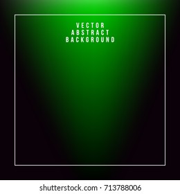 Green Luminous Ray in the Dark . Abstract Background . Template for your Design . Isolated Vector Illustration