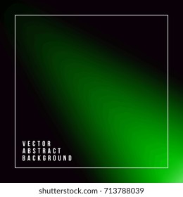 Green Luminous Ray in the Dark . Abstract Background . Template for your Design . Isolated Vector Illustration