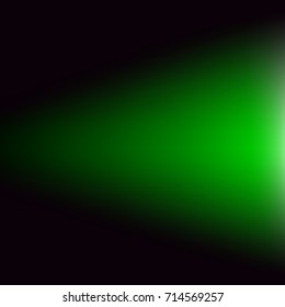 Green Luminous Ray in the Dark . Abstract Background . Template for your Design . Isolated Vector Illustration