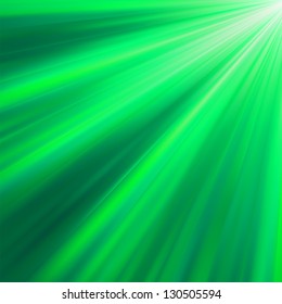 Green luminous rays. EPS 8 vector file included