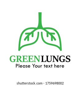 Ilustración del logotipo de pulmones verdes. adecuado para médicos, aplicaciones, sitios web, redes, juegos, oficina, marca, etc