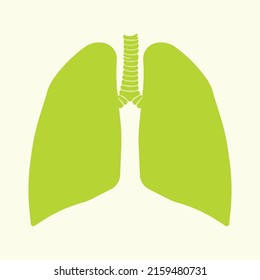 Pulmones verdes sobre un fondo blanco. Concepto de ecología.