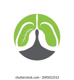 Plantilla de diseño de la ilustración del logotipo del vector Green Lungs
