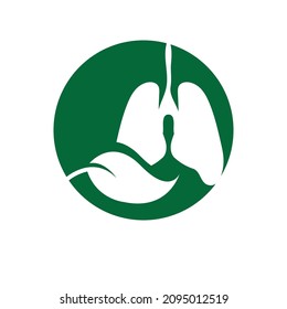 Green Lungs vector logo illustration design template