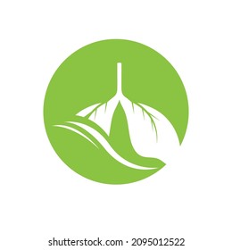 Green Lungs vector logo illustration design template