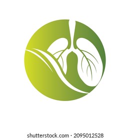 Grüne Lunge, Vektorgrafik-Design-Vorlage