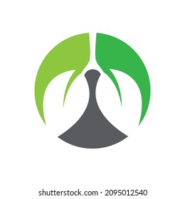 Grüne Lunge, Vektorgrafik-Design-Vorlage