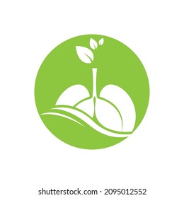 Plantilla de diseño de la ilustración del logotipo del vector Green Lungs