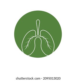 Green Lungs vector logo illustration design template