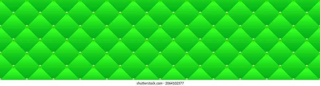 Green luxury background with beads and rhombuses. Vector illustration. 