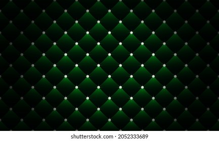 Green luxury background with  crystals. Vector illustration.