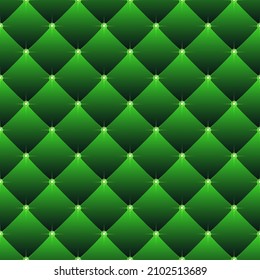 Green luxury background with crystals. Vector illustration.