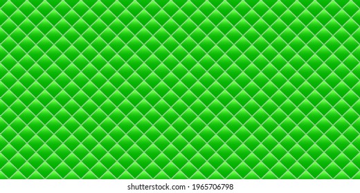 Green luxury background with small pearls and rhombuses. Seamless vector illustration. 
