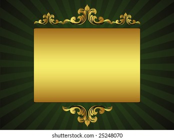 Green luxury greeting card for special occasions