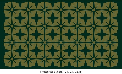 Green luxury traditional vector batik pattern. Classic ornament background. Elegant, modern, abstract decorative.