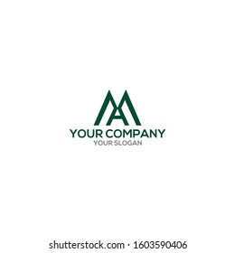 Green MA Logo Design Vector