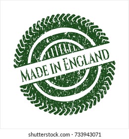 Green Made in England rubber texture