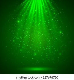 Green Magic Light Abstract Background