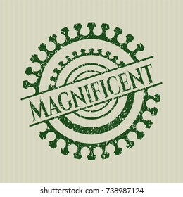 Green Magnificent distress grunge stamp