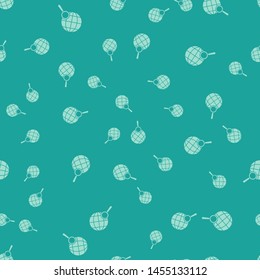 Green Magnifying glass with globe icon isolated seamless pattern on green background. Analyzing the world. Global search sign.  Vector Illustration