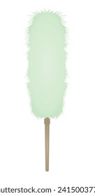 Duster de criada verde. ilustración vectorial