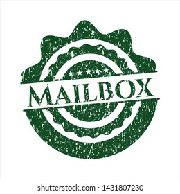 Green Mailbox distress rubber grunge texture stamp