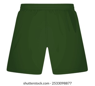 Pantalones cortos masculinos verdes. Ilustración vectorial