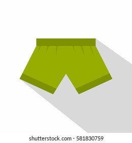 Green man boxer briefs icon. Flat illustration of green man boxer briefs vector icon for web isolated on white background