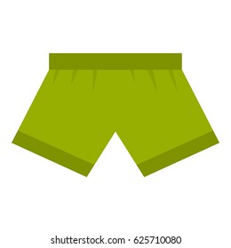 Green man boxer briefs icon flat isolated on white background vector illustration