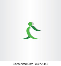 green man exercise logo vector icon lifestyle