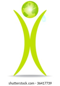 hombre verde salve el planeta
