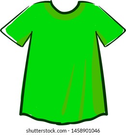 Green man shirt, illustration, vector on white background.