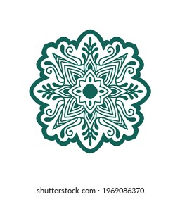 green mandala design perfect for design eid event card