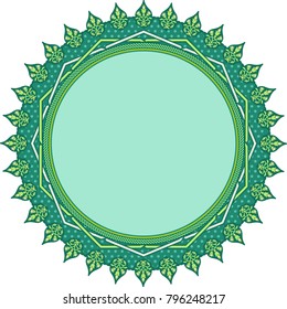 Green Mandala in Floral Ornament