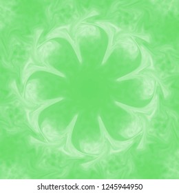 green mandala flower circle tile pattern, vector illustration