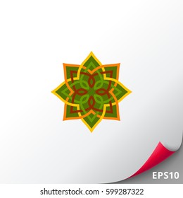 Green mandala icon