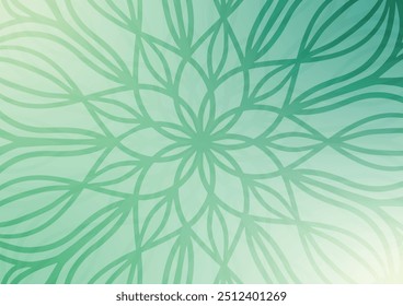 Green mandala soft design abstract background. vector illustration.