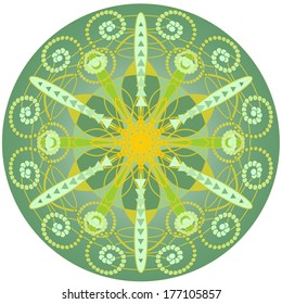 Green mandala for vitality