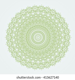 green mandalas ornament 