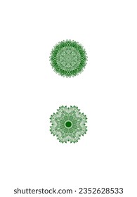 Green Mandalas vector templaate design
