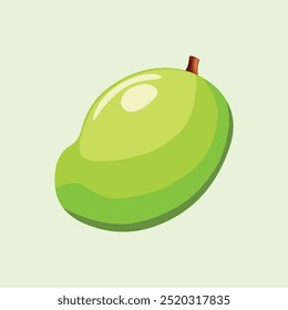 Arte de Clip de Vector colorido brillante de mango verde