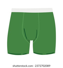 Green man's boxer briefs on white background