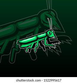 Green Mantis Mascot Insect Bug